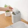 Mini Desktop Flip Lid Trash Can - Creative Small Garbage Bin for Desk, Bedroom, Dormitory, Living Room