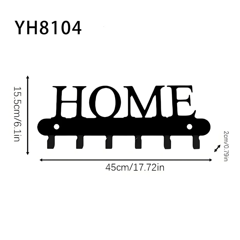 O1CN01i7fbVf29covVM2lyQ_2218588408089-0-cib.jpg Minimalist Love Heart Iron Wall Hook Set - Creative Key Holder Entryway Coat Rack Home Organizer