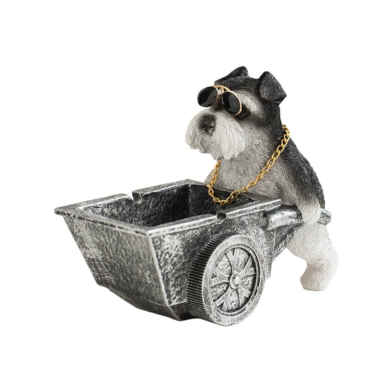O1CN01iUZuCC1nNmGG1GnrC_2217216855078-0-cib.jpg Creative Schnauzer Dog Ashtray Figurine - Resin Decorative Piece for Living Room Office