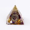 Crystal Pyramid Resin Figurine - Desktop Office Decor Gift Transparent Pyramid Ornament