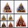 Crystal Pyramid Resin Figurine - Desktop Office Decor Gift Transparent Pyramid Ornament