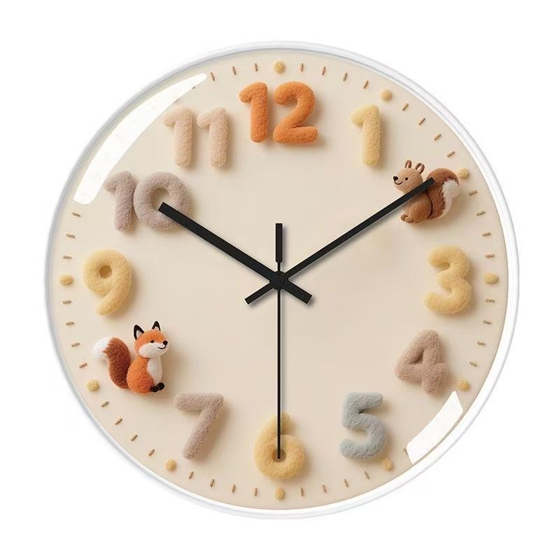 Creative Cartoon Wall Clock - Silent Quartz Clock Kids Bedroom Living Room Decoration