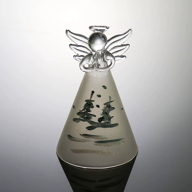 Nordic Angel Wing Glass Figurine - Hand-painted Modern Home Decoration Living Room Bookshelf Ornament