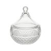 Creative Transparent Crystal Glass Jewelry Box - Candy Nut Storage Jar with Lid Home Decoration