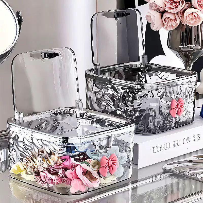 O1CN01pkt8nR1CzfFANhmb4_2213710620152-0-cib.jpg Transparent Desktop Storage Box - Glacier Pattern Creative Mini Desk Organization Container