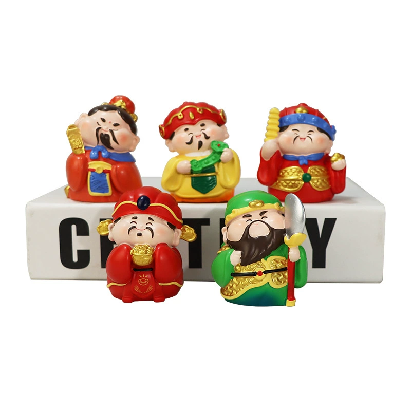 O1CN01szjumE1Dmfd2TkObt_4098550259-0-cib.jpg Five Fortune Gods Resin Figurine Set - Cute Chinese God of Wealth Desktop Decoration Office Gift