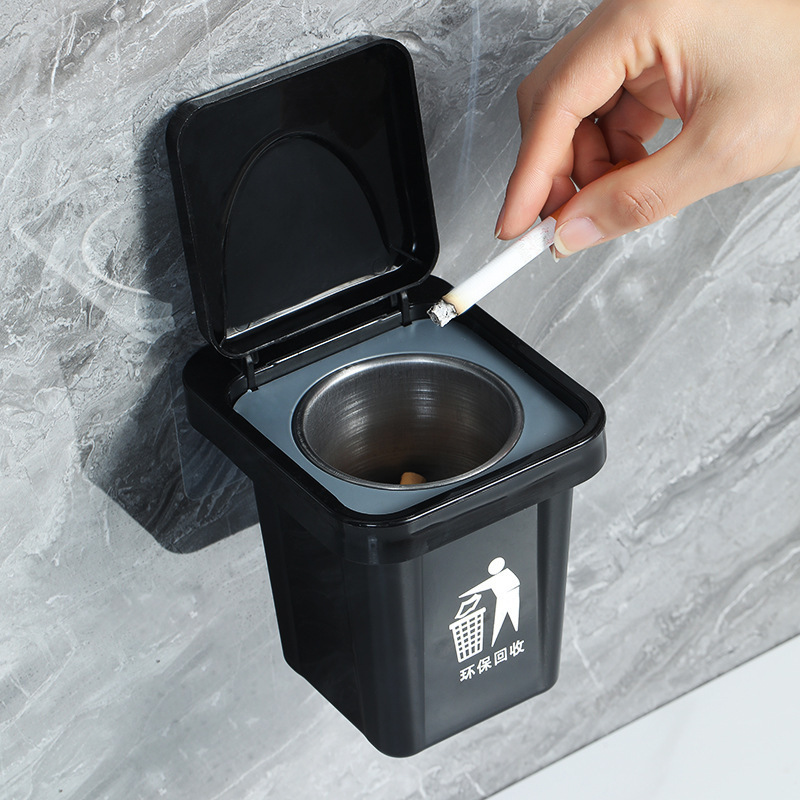 Creative Mini Trash Can Ashtray - Desktop Smoking Ash Tray Home Office Bathroom Decoration