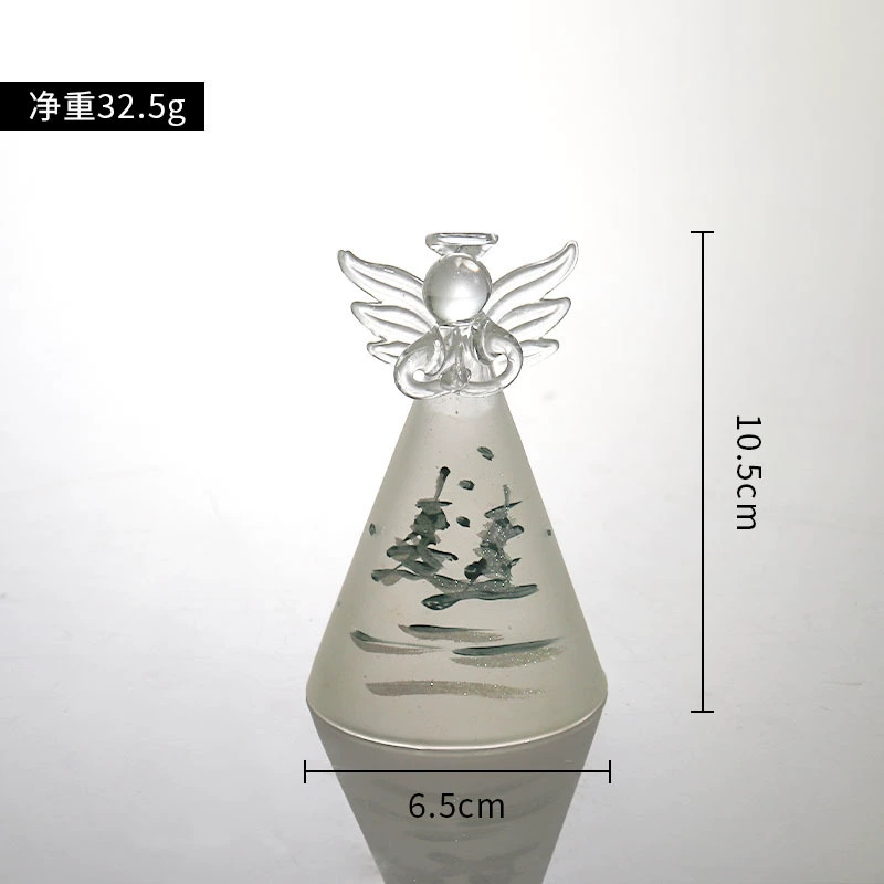 Nordic Angel Wing Glass Figurine - Hand-painted Modern Home Decoration Living Room Bookshelf Ornament