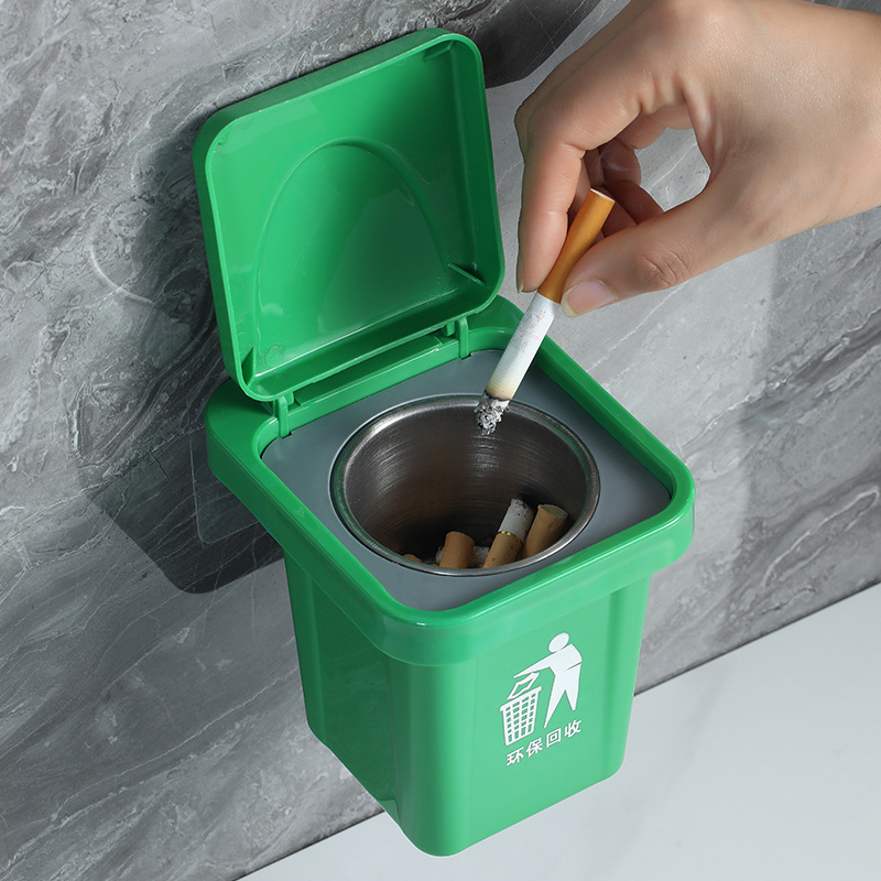 Creative Mini Trash Can Ashtray - Desktop Smoking Ash Tray Home Office Bathroom Decoration
