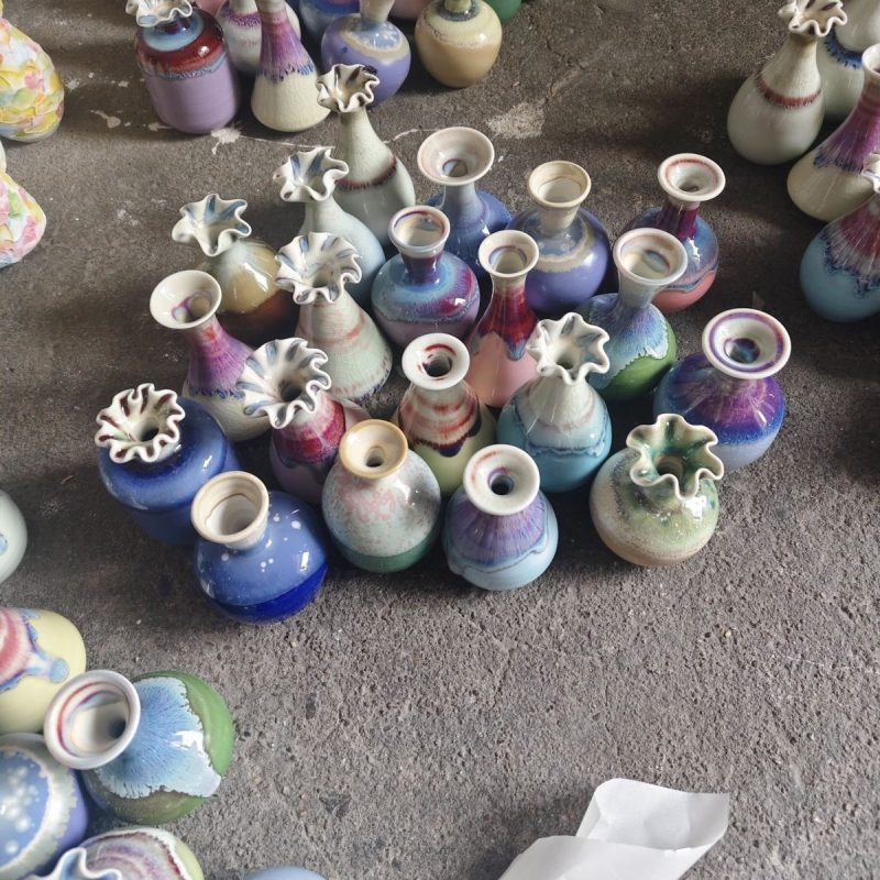Mini Ceramic Flower Vase - Jingdezhen High Temperature Hydroponic Vase Craft Decoration