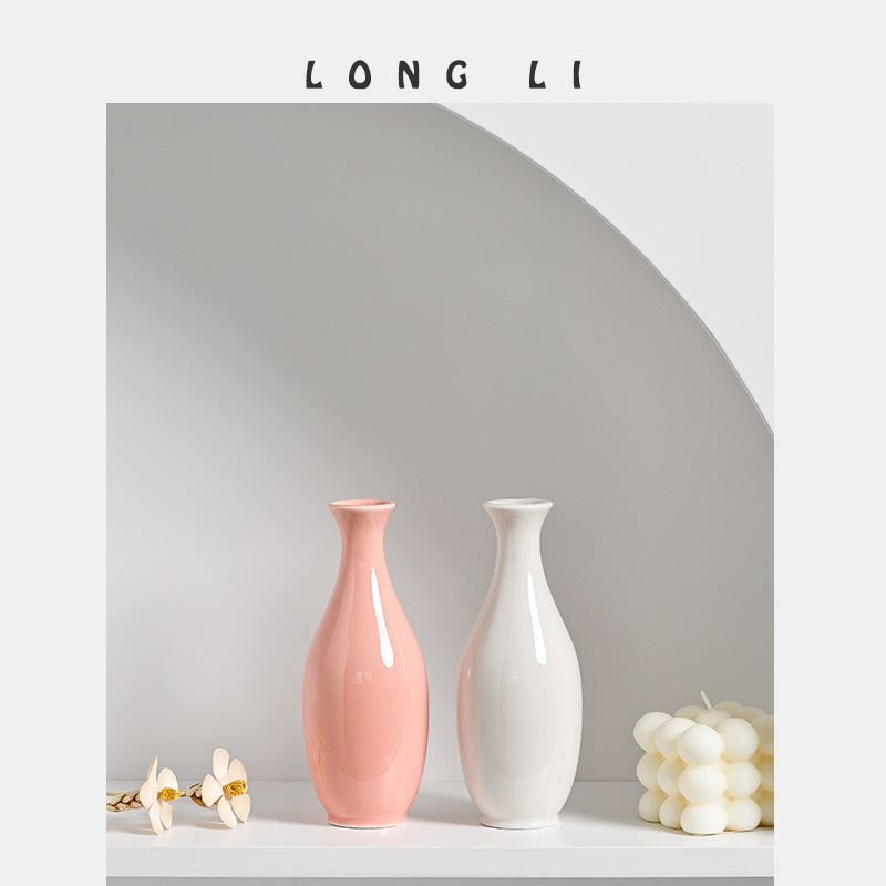 Mini Ceramic Vase Aroma Bottle - Ins Style Modern Home Desktop Decoration Hydroponic Flower Vase