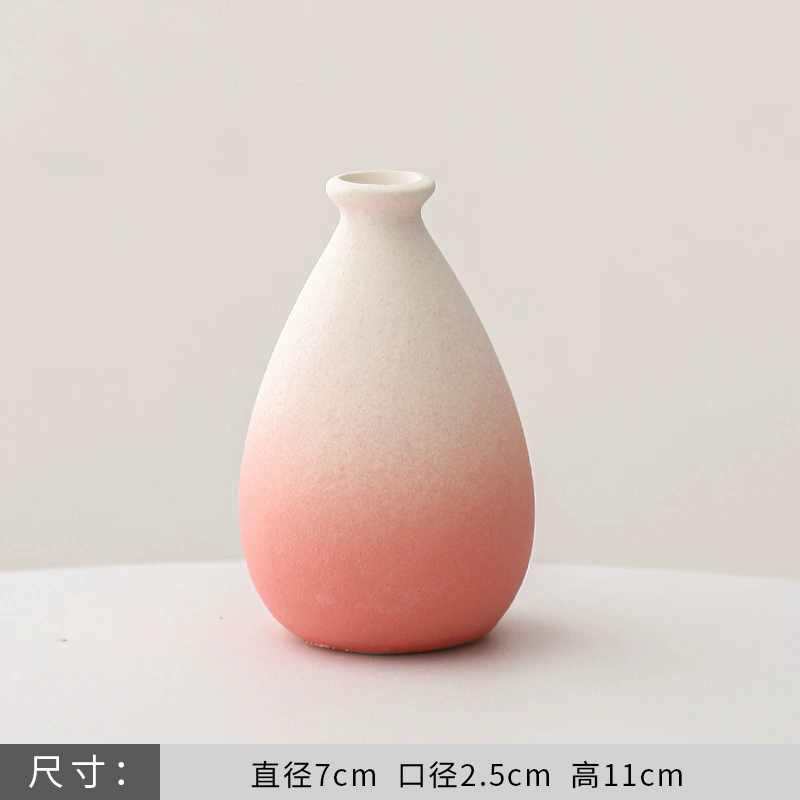 O1CN01yP4df31PbvnBplrDK_2220317601860-0-cib.jpg Mini Gradient Ceramic Vase - Creative Living Room Wine Cabinet Dried Flower Desktop Decoration