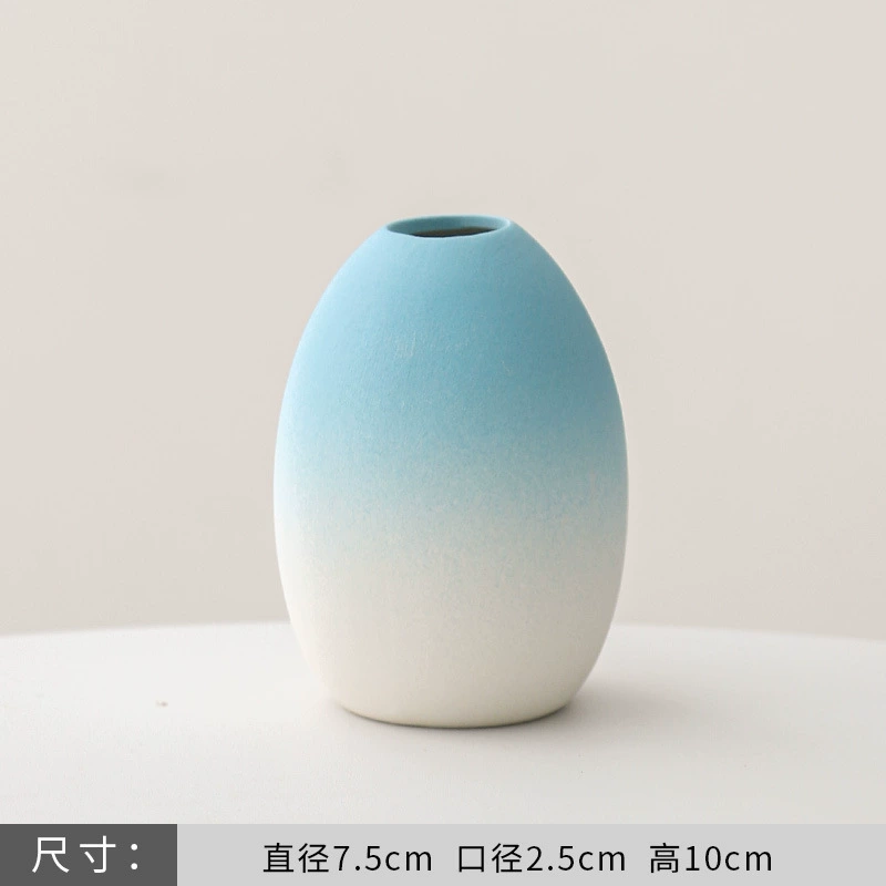 O1CN01ygofgf1PbvnAUxV2o_2220317601860-0-cib.jpg Mini Gradient Ceramic Vase - Creative Living Room Wine Cabinet Dried Flower Desktop Decoration