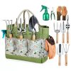 Beech Wood Stainless Steel Garden Tool Set - Ergonomic Wood Handle Gardening Tools for Planting