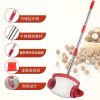 Fruit Nut Collector Pickup Tool - 1.2m Stainless Steel Garden Nut Gatherer for Walnuts Chestnuts Golf Balls