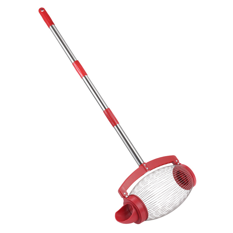 Fruit Nut Collector Pickup Tool - 1.2m Stainless Steel Garden Nut Gatherer for Walnuts Chestnuts Golf Balls