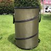 Foldable Oxford Cloth Garden Leaf Bin - Outdoor Garden Yard Leaf Waste Collection Bag with Steel Wire