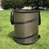 Foldable Oxford Cloth Garden Leaf Bin - Outdoor Garden Yard Leaf Waste Collection Bag with Steel Wire