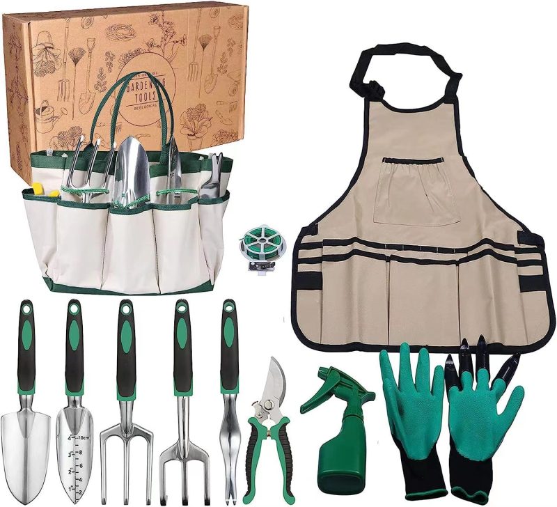 gt-05.jpg Aluminum Alloy Garden Tool 11-Piece Set - Gardening Kit with Shovel Rake Hand Trowel Pruning Shears
