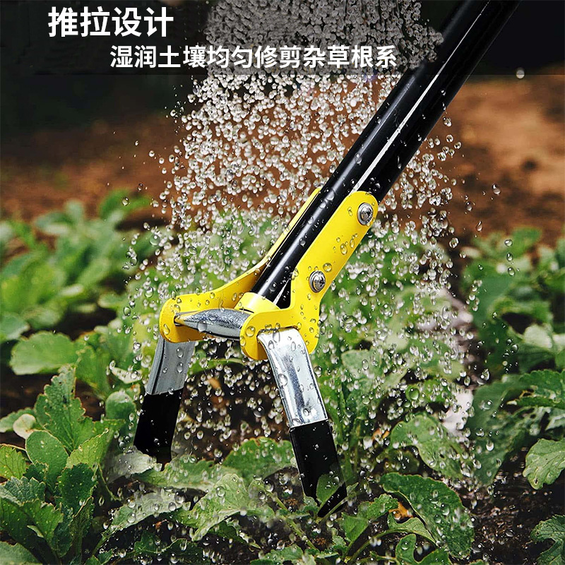 Garden Hula Hoe Stirrup Hoe - Stainless Steel Garden Weeding Hoe with Adjustable Long Handle