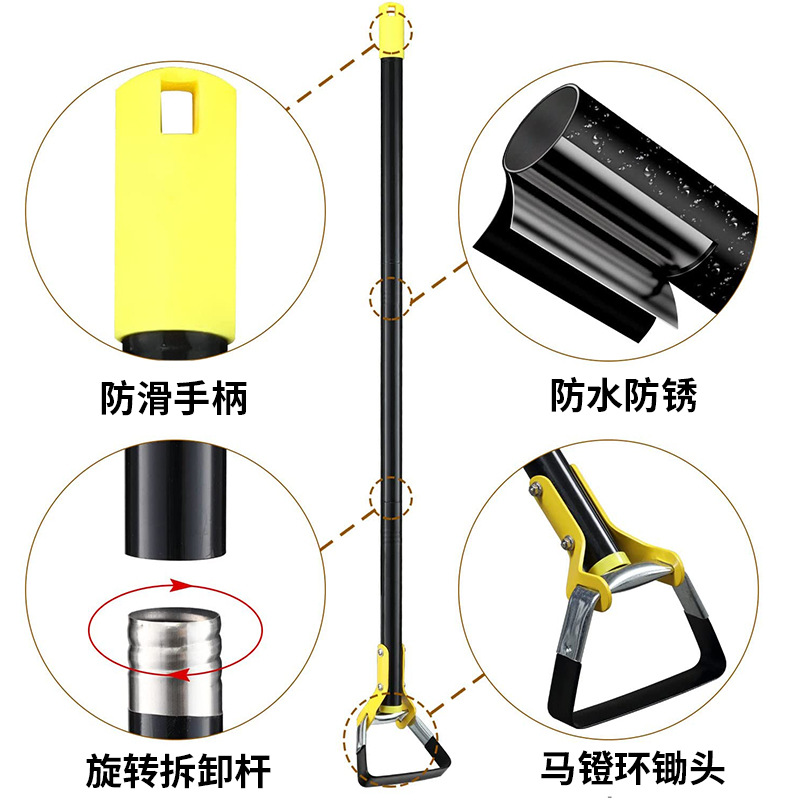 Garden Hula Hoe Stirrup Hoe - Stainless Steel Garden Weeding Hoe with Adjustable Long Handle