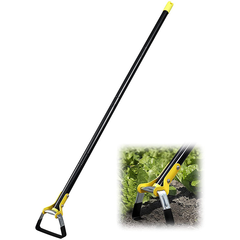 Garden Hula Hoe Stirrup Hoe - Stainless Steel Garden Weeding Hoe with Adjustable Long Handle