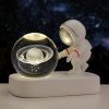 Astronaut Crystal Ball Night Light – 3D Engraved LED Desk Decor