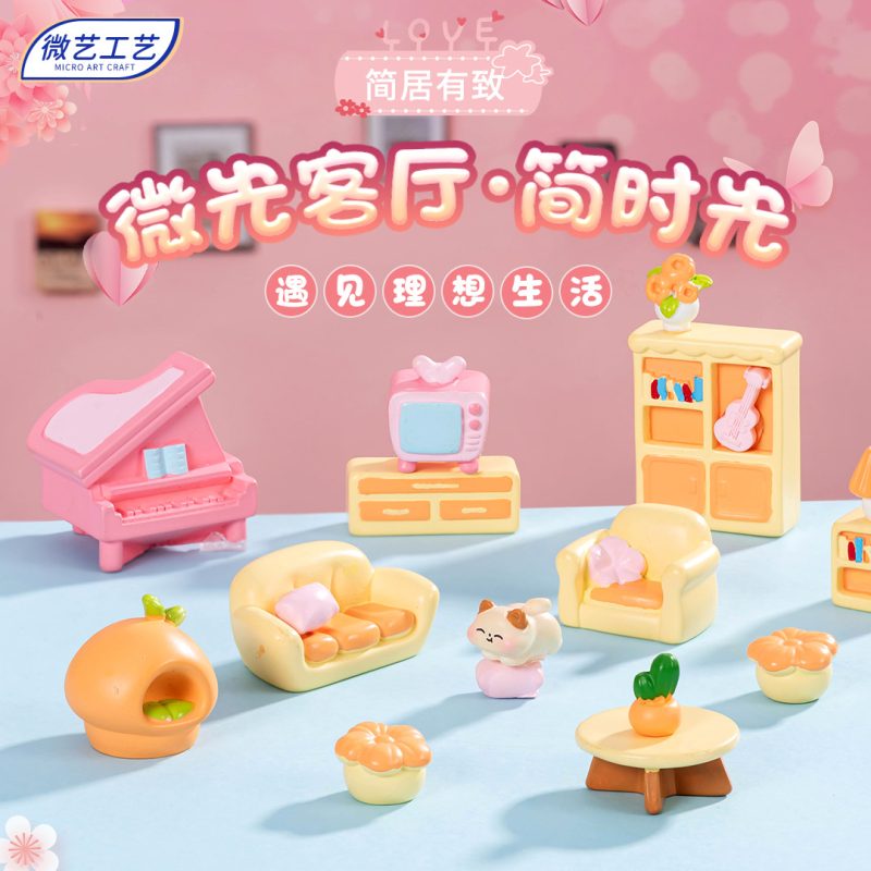 Mini Furniture Decor Set – Micro Landscape Dollhouse Accessories