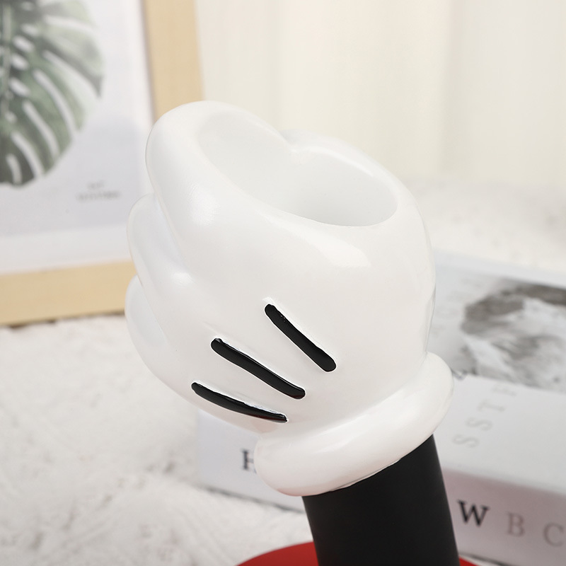 Mickey Hand Vase – Creative Desk Decor for Bedroom Office