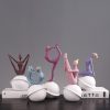 Yoga Figure Resin Ornament – Zen Desk Decor for Bedroom Office