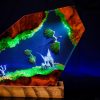 Dragon Art Resin Night Light – Wooden Base LED Desktop Decor