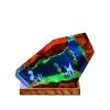 Dragon Art Resin Night Light – Wooden Base LED Desktop Decor