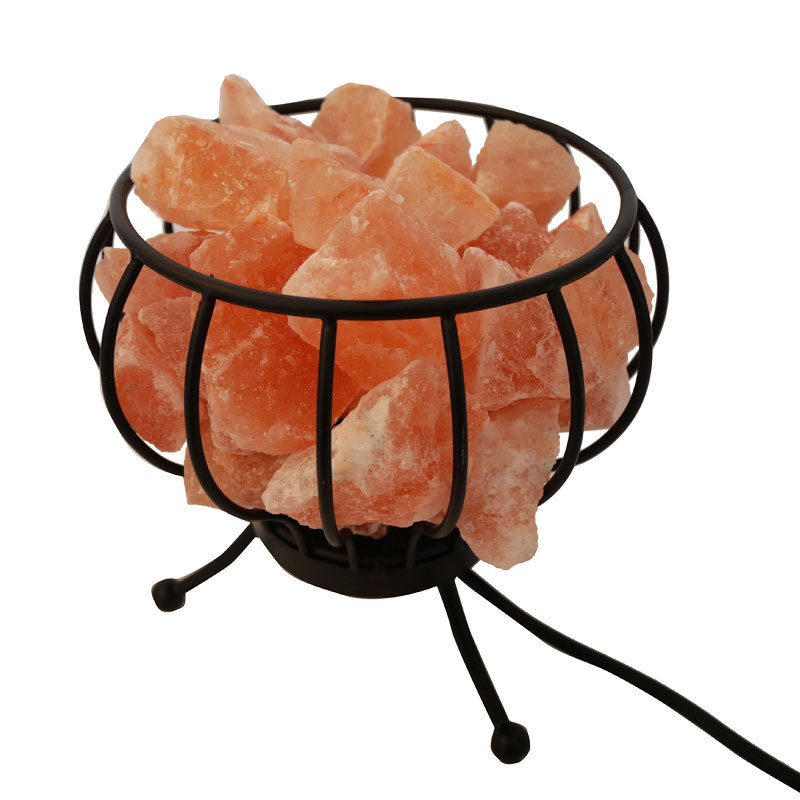 Himalayan Salt Lamp – Iron Art Night Light for Bedroom Decor