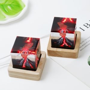 Volcano Eruption Night Light – Jurassic Creative Desk Decor