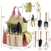 9-Piece Iron Garden Tool Set - Tool Steel Gardening Kit with Storage Bag
