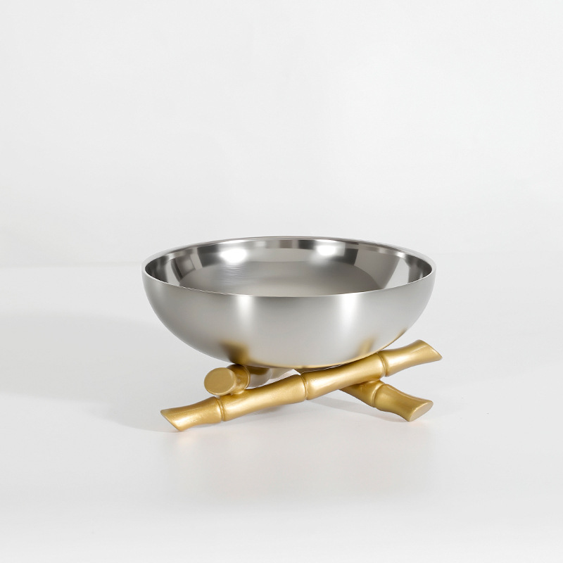 Cross-border Stainless Steel Fruit Tray - Living Room Dining Table Decorative Plate