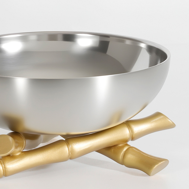 Cross-border Stainless Steel Fruit Tray - Living Room Dining Table Decorative Plate