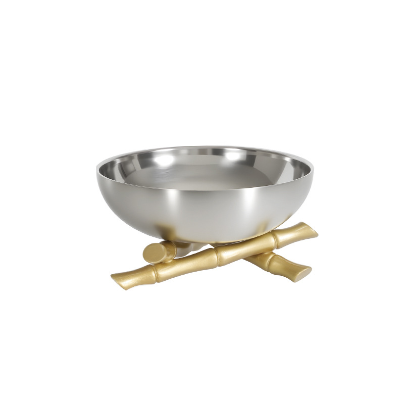 Cross-border Stainless Steel Fruit Tray - Living Room Dining Table Decorative Plate