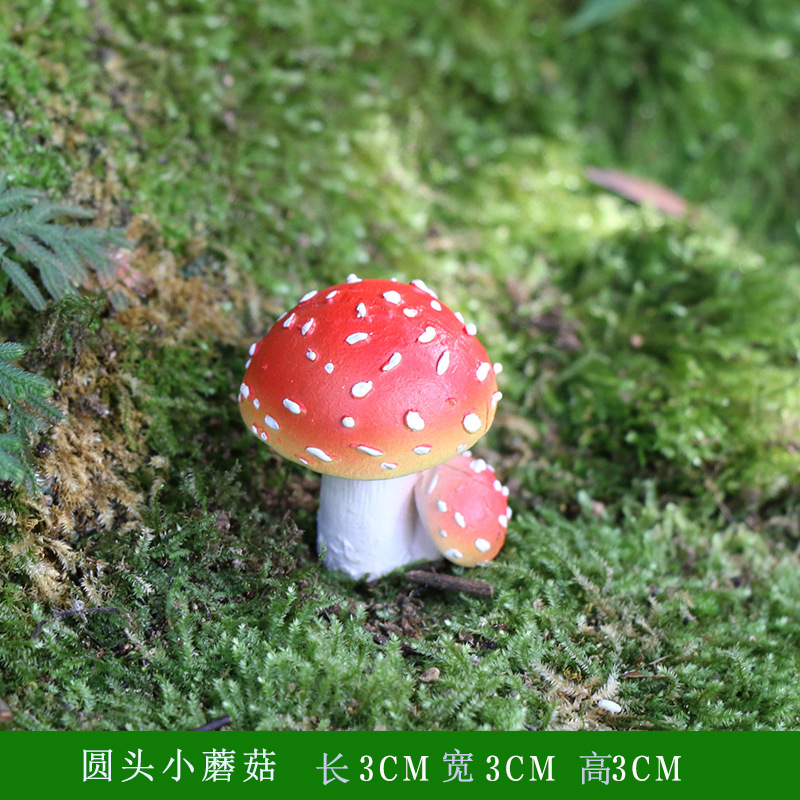 Simulation Garden Mushroom Ornament - Resin Fairy Garden Miniature Decor