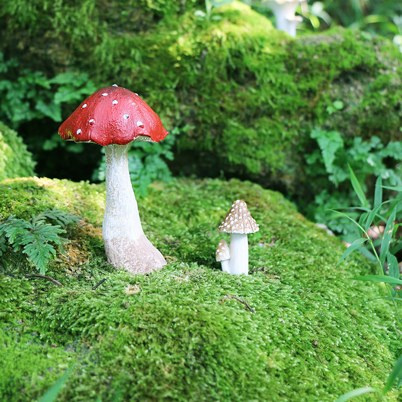 Simulation Garden Mushroom Ornament - Resin Fairy Garden Miniature Decor