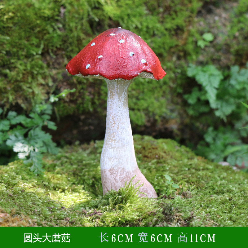 Simulation Garden Mushroom Ornament - Resin Fairy Garden Miniature Decor