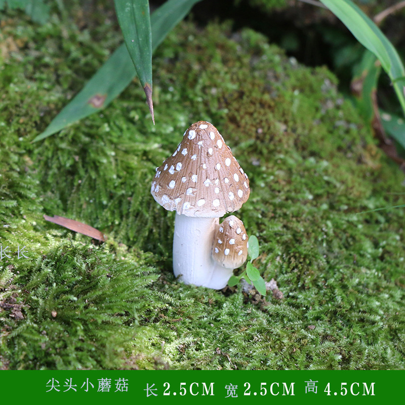 Simulation Garden Mushroom Ornament - Resin Fairy Garden Miniature Decor