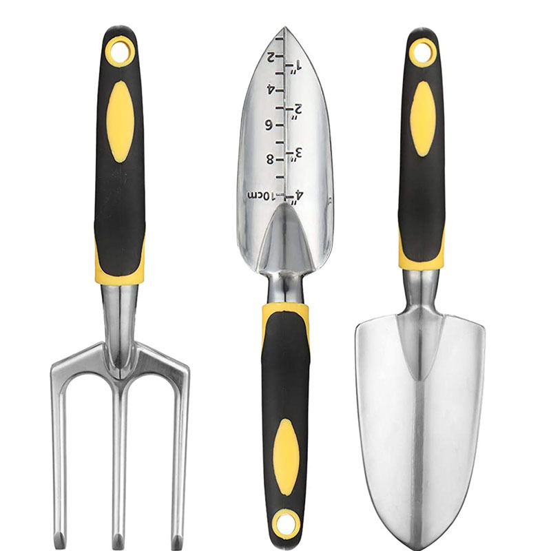 Macaron 6-Piece Garden Tool Set - Colorful Gardening Tools with Tool Steel Heads for Planting