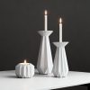 Nordic Origami Ceramic Candle Holder - Creative Folded Design Candelabra, 3 Sizes