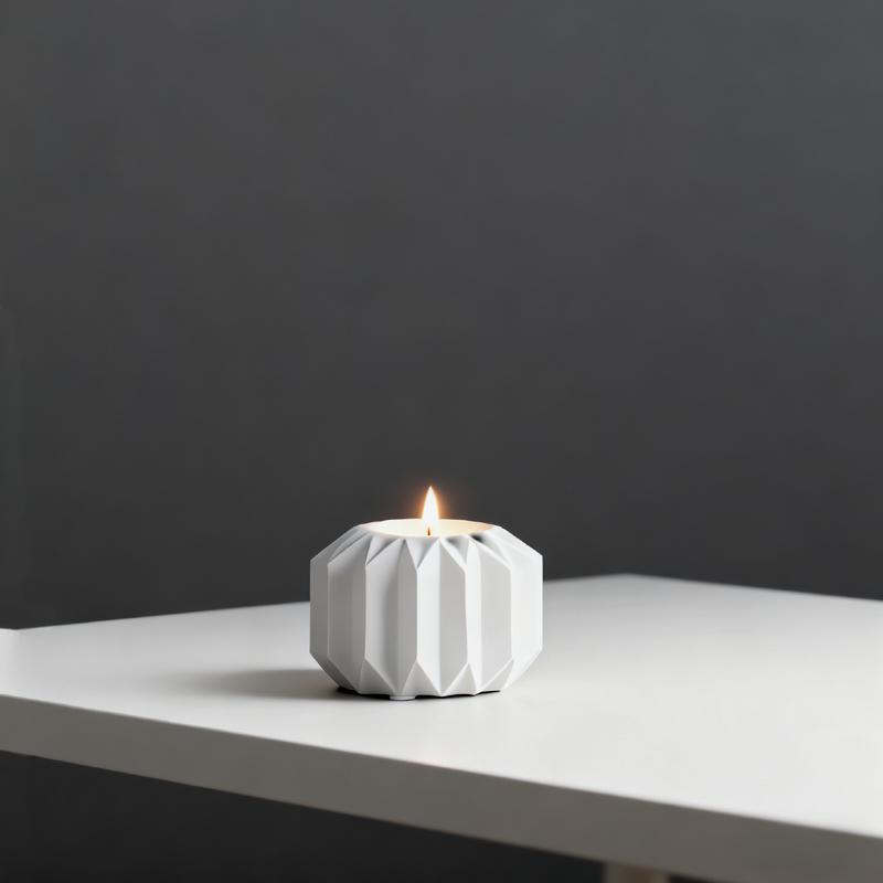 Nordic Origami Ceramic Candle Holder - Creative Folded Design Candelabra, 3 Sizes