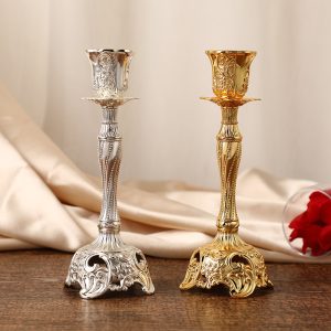 Vintage Classic Candle Holder - Retro Ornate Design, 9 Styles for Home Decor