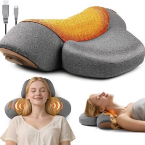 Neck Cervical Pillow for Sleeping - Massage Spine Non-Traction Heating Pad