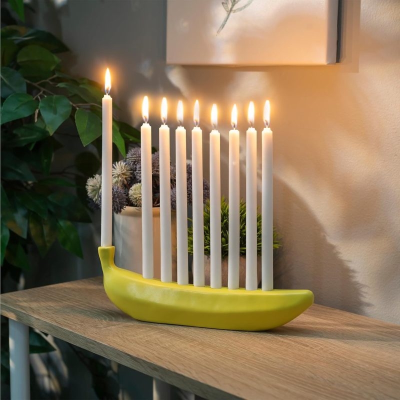 Creative Banana Candle Holder - Novelty Desk Decor, Portable Candle Stand