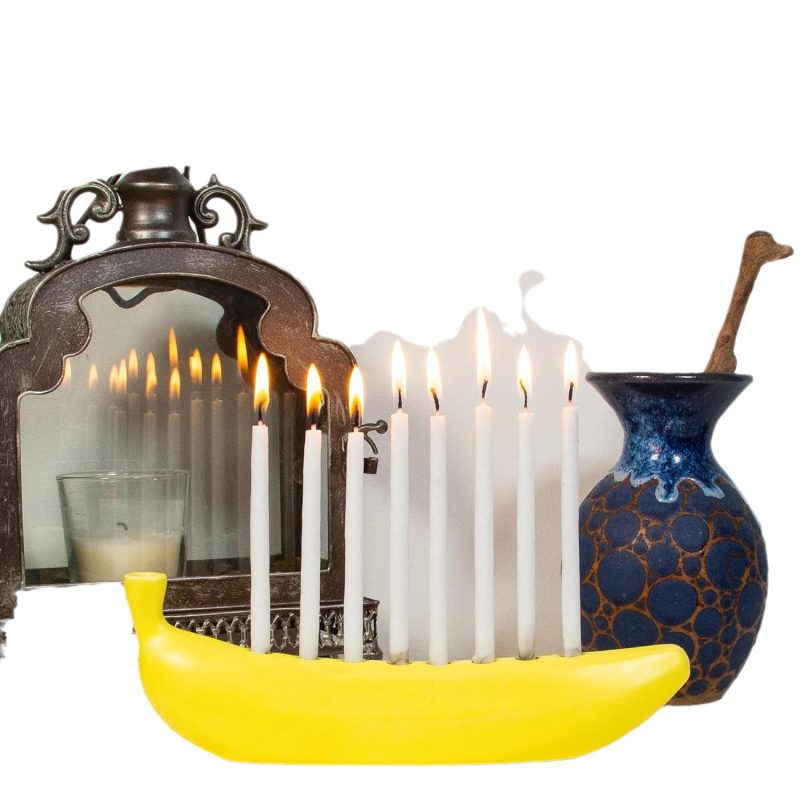 Creative Banana Candle Holder - Novelty Desk Decor, Portable Candle Stand