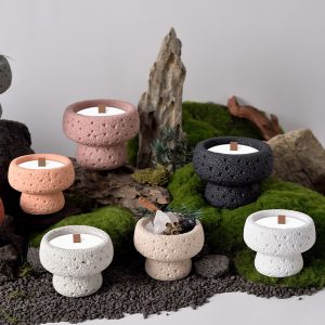 Ceramic Candle Cup - Minimalist Nordic Aroma Candle Holder, 10 Colors & 2 Sizes